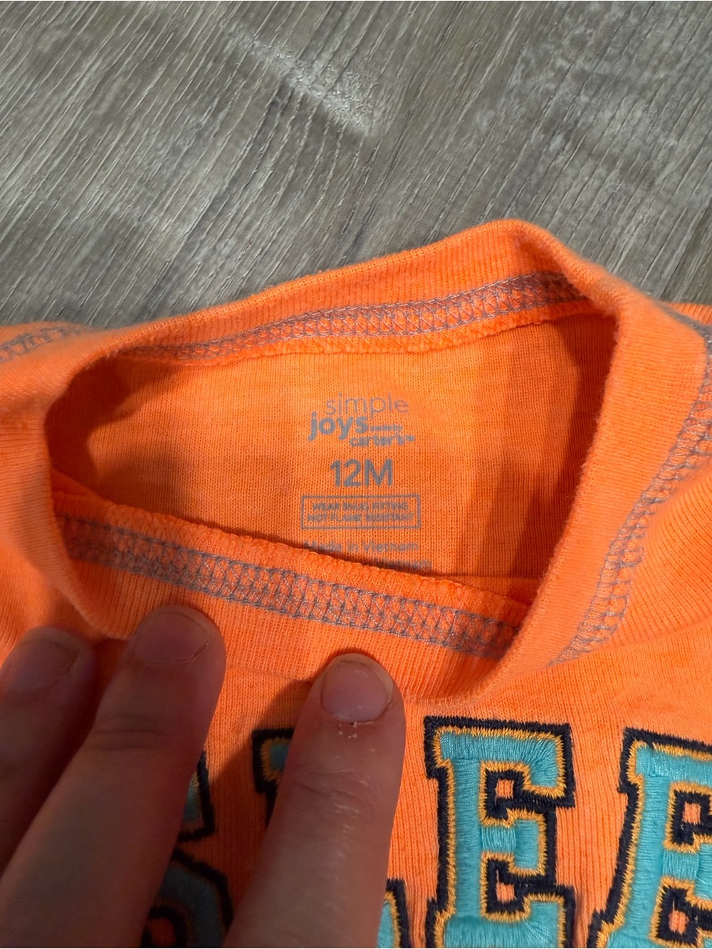 Simple Joys by Carter's Orange Graphic Short Sleeve Tee - 12M
